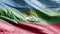 Karachay Cherkessia textile flag slow waving on the wind loop