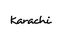 Karachi city handwritten word text hand lettering. Calligraphy text. Typography in black color