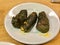 Karadeniz Food Stuffed Grape Leaves Yaprak Sarma Dolma at Local Restaurant