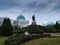 Karadjordje Monument and the Church of Saint Sava in Belgrade, Serbia