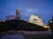 Karadjordje Monument and Saint Sava Temple in Belgrade, Serbia