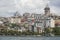 Karakoy, Galata Tower and the Golden Horn from Eminonu coast in Istanbul, Turkey