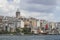Karakoy, Galata Tower and the Golden Horn from Eminonu coast in Istanbul, Turkey