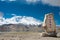 Karakul Lake Monument at Karakul Lake in Pamir Mountains, Akto County,Kizilsu Kirghiz Autonomous Prefecture, Xinjiang, China.