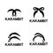 Karambit knife icon logo design vector template