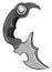 Karambit knife , illustration, vector