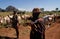 Karamojong cattle herders with guns, Uganda