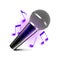 Karaoke icon on white vector