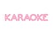 Karaoke lettering neon lights label