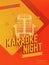 Karaoke night poster or flyer template in A4 size in pop art retro style. Song contest pre-made layout.
