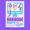 Karaoke Party Creative Promotional Poster Vector