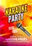 Karaoke party invitation poster design template. Karaoke night flyer design. Music voice concert