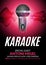 Karaoke party invitation poster design template. Karaoke night flyer design. Music voice concert