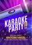 Karaoke party invitation poster design template. Karaoke night flyer design. Music voice concert