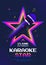 Karaoke Star night poster design with microphone