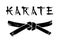 Karate black belt silhouette