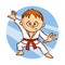 Karate Boy Sticker