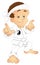 Karate - Cartoon Character - Vector Illustration