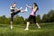 Karate fight between young girls