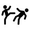 Karate fighters icon