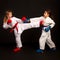 Karate girls fighters