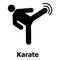 Karate icon, simple style