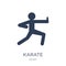 Karate icon. Trendy flat vector Karate icon on white background