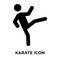 Karate icon vector isolated on white background, logo concept of