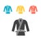 Karate or judo uniform. Kimono icon. Vector signs for web