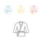 Karate or judo uniform. Kimono line icon