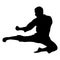 karate kata silhouette vector art