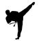 karate kata silhouette vector art