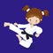 Karate Kid Girt Brown Jump 06