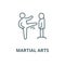 Karate, martial arts, kung fu, tae kwon do vector line icon, linear concept, outline sign, symbol