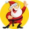 Karate Santa Claus Ready for Christmas Vector Cartoon