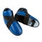 Karate shoes, a pair of blue shoes for training, soft lining for kicks, on a white background, isolate