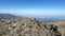 Karate training on a peak among the mountains.