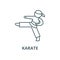 Karate vector line icon, linear concept, outline sign, symbol
