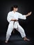 Karate woman in pose