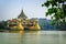 Karaweik Royal Barge on Kandawgyi lake in Yangon, Burma Myanmar