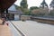 The Kare-sansui dry landscape zen garden at Ryoan-ji Temple in Kyoto, Japan. It is part of Historic