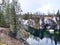 Karelia, ruskeala, rocks, lake, mountain landscape, pines, firs, trees, autumn landscape, water, reflection, nature