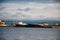 Karelia. Ships on the Onega Lake in Petrozavodsk. November 14, 2017
