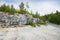 Karelian landscape with a former marble quarry