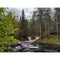 Karelian nature. Waterfall.