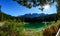 Karersee - Lago di Carezza A lake in the Dolomites in South Tyrol, Italy.