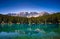 Karersee lake in the Dolomites, South Tyrol, Italy