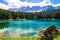 The Karersee, a lake in the Italian Dolomites