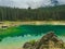 Karersee lake in the italian Dolomites