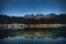 The Karersee lake or Lago di Carezza with reflection of mountain